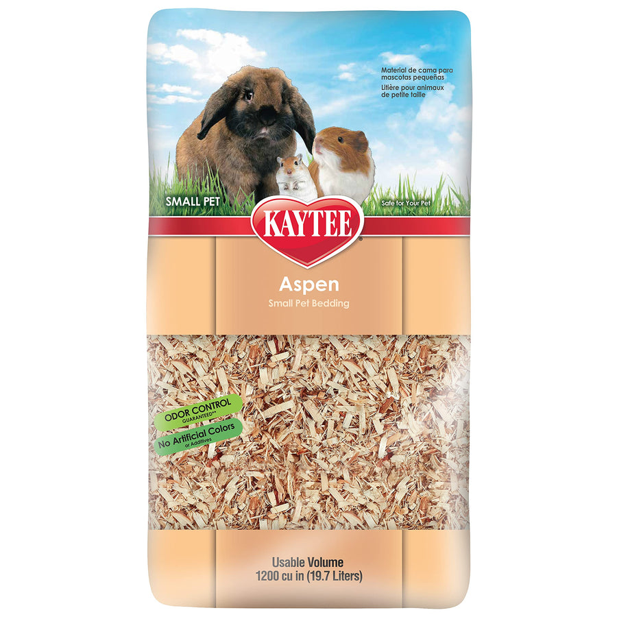 Aspen Small Animal Pet Bedding For Pet Guinea Pigs, Rabbits, Hamsters, Gerbils, and Chinchillas, 19.7 Liters