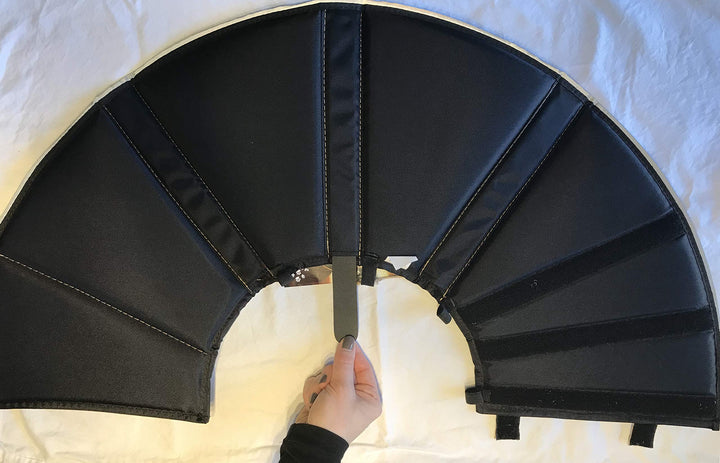 Comfy Cone Pet Cone for Dogs, Cats, Large, Black - Comfortable Soft Dog Cone Collar Alternative for After Surgery, Wound Care, Spay, Neuter - Dog and Cat Recovery Elizabethan-Collar