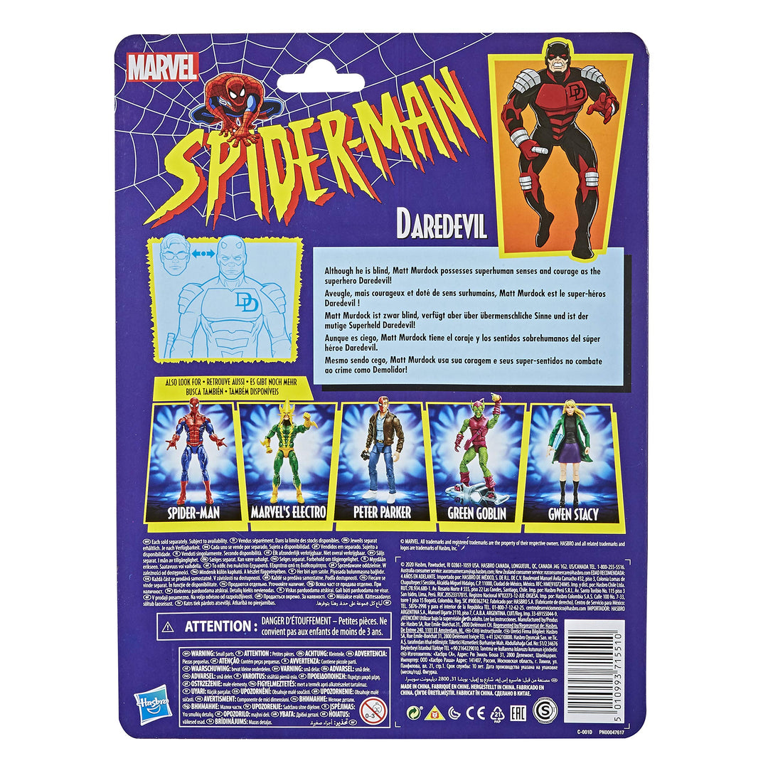 Spider-Man Hasbro Legends Series 6-inch Collectible Daredevil Action Figure Toy Retro Collection