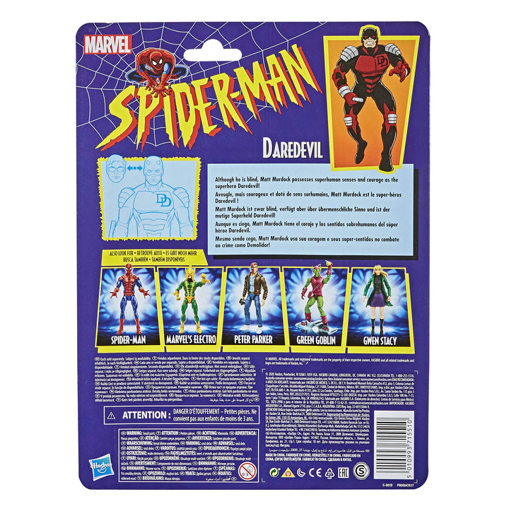 Spider-Man Hasbro Legends Series 6-inch Collectible Daredevil Action Figure Toy Retro Collection