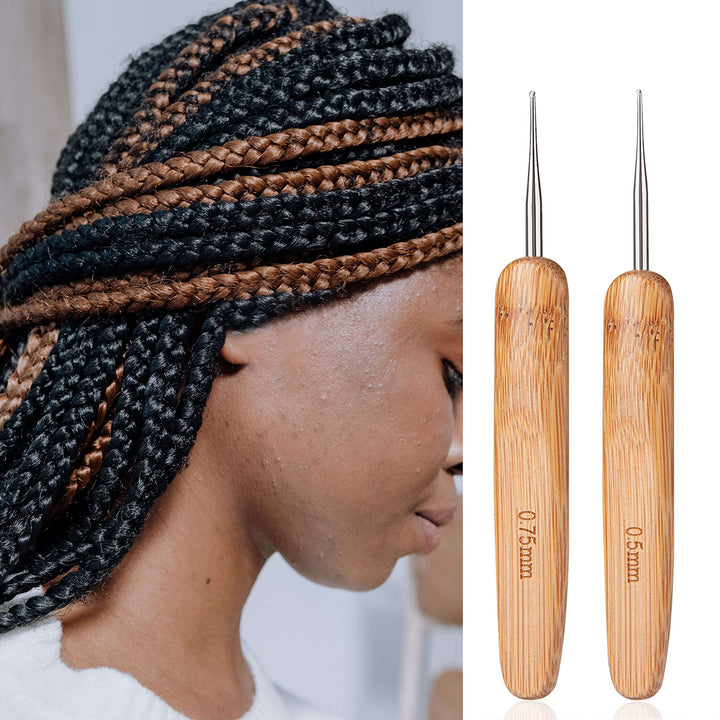 9 Pcs Crochet Hooks for Hair, Latch Hook Tool, Crochet Hair Needle, Hair Locking Tool for Dreads, Interlocking Tool for Locs