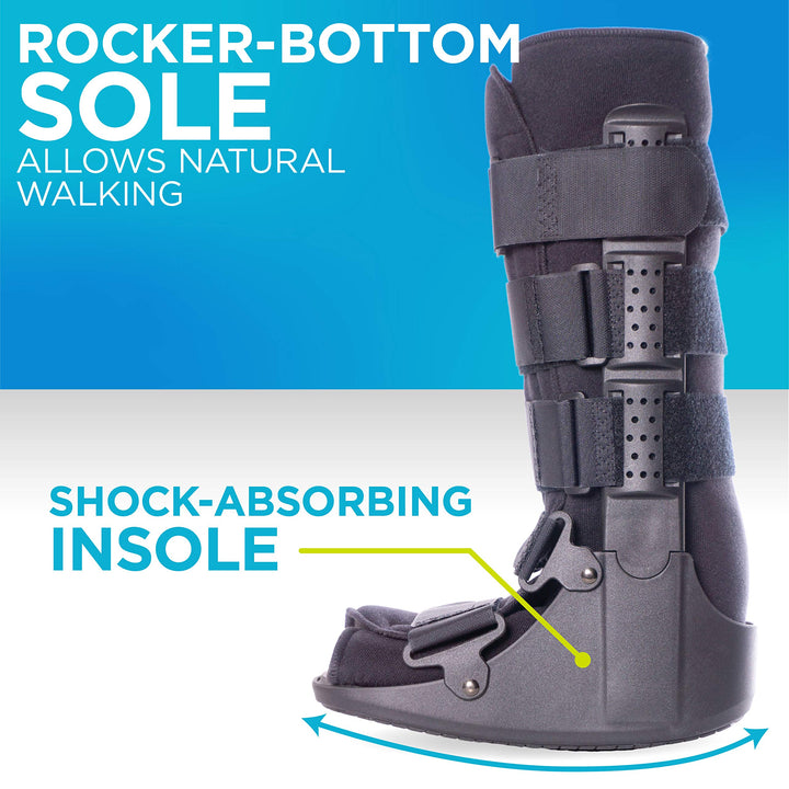 Tall Pneumatic Walking Boot | Orthopedic CAM Air Walker & Inflatable Surgical Leg Cast for Broken Foot, Sprained Ankle, Fractures or Achilles Surgery Recovery (Small)