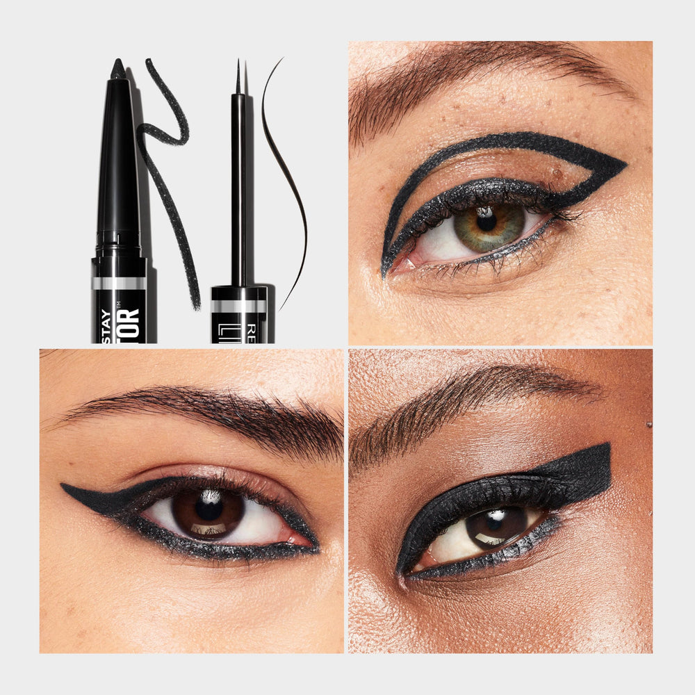 Liquid Eyeliner & Smoky Kohl Pencil, ColorStay Line Creator Eye Makeup, Waterproof & Transferproof, Blackout, 0.004 oz