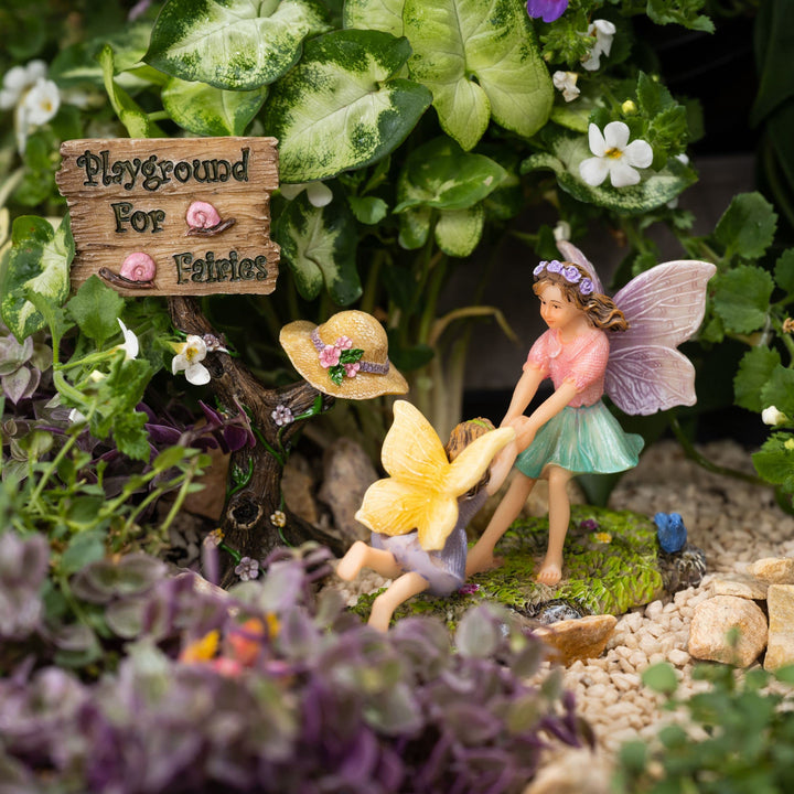 Fairies Garden Fairies, with Fairy Garden Accessories - Boy & Girl Garden Fairies - Fairy Garden Kit - Figurines for Miniature Garden - 4 Pieces