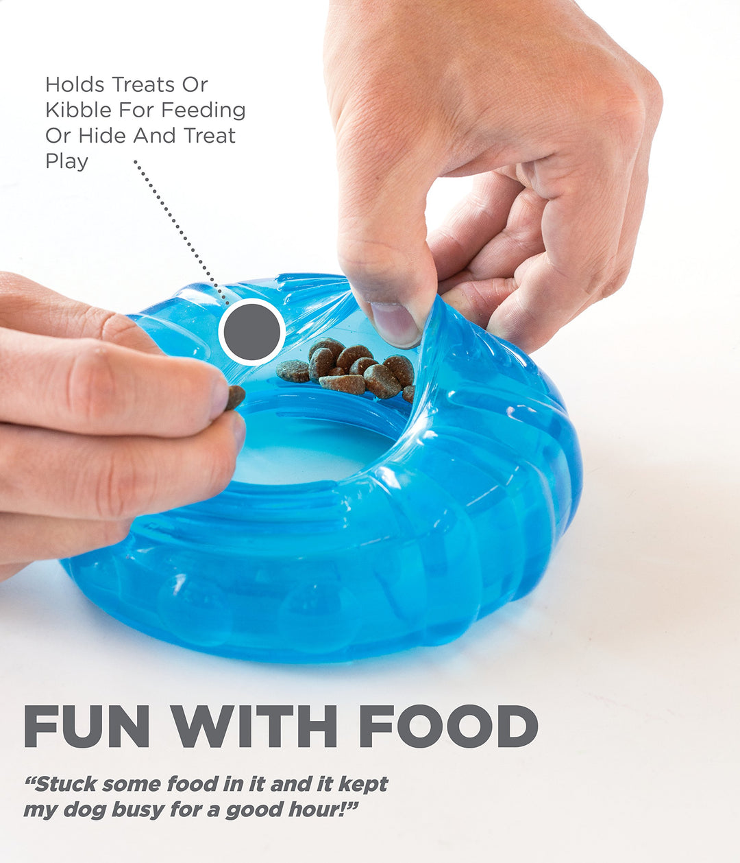 Orka Tire Royal Blue Treat-Dispensing Dog Chew Toy