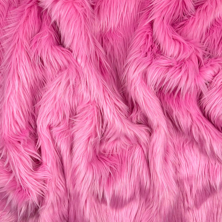 Faux Fur Fabric | Pre-Cut Fur Squares for Sewing, DIY Crafts, Costumes, Upholstery | Soft, Vegan Faux Fur | Material for Plush Toy Projects (Bubble Gum, 10 X 10)