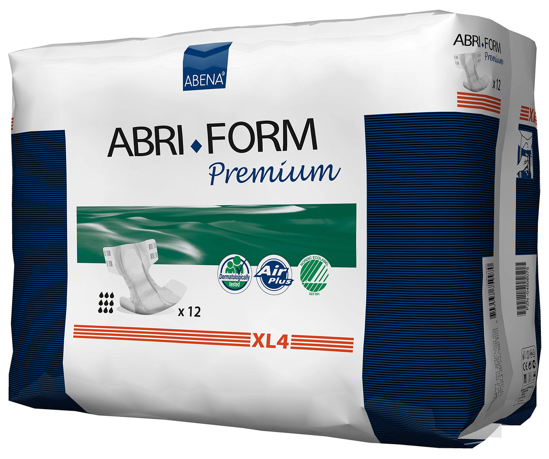 Abena Abri-Form Premium Incontinence Briefs, Extra Large, XL4, 12 Count