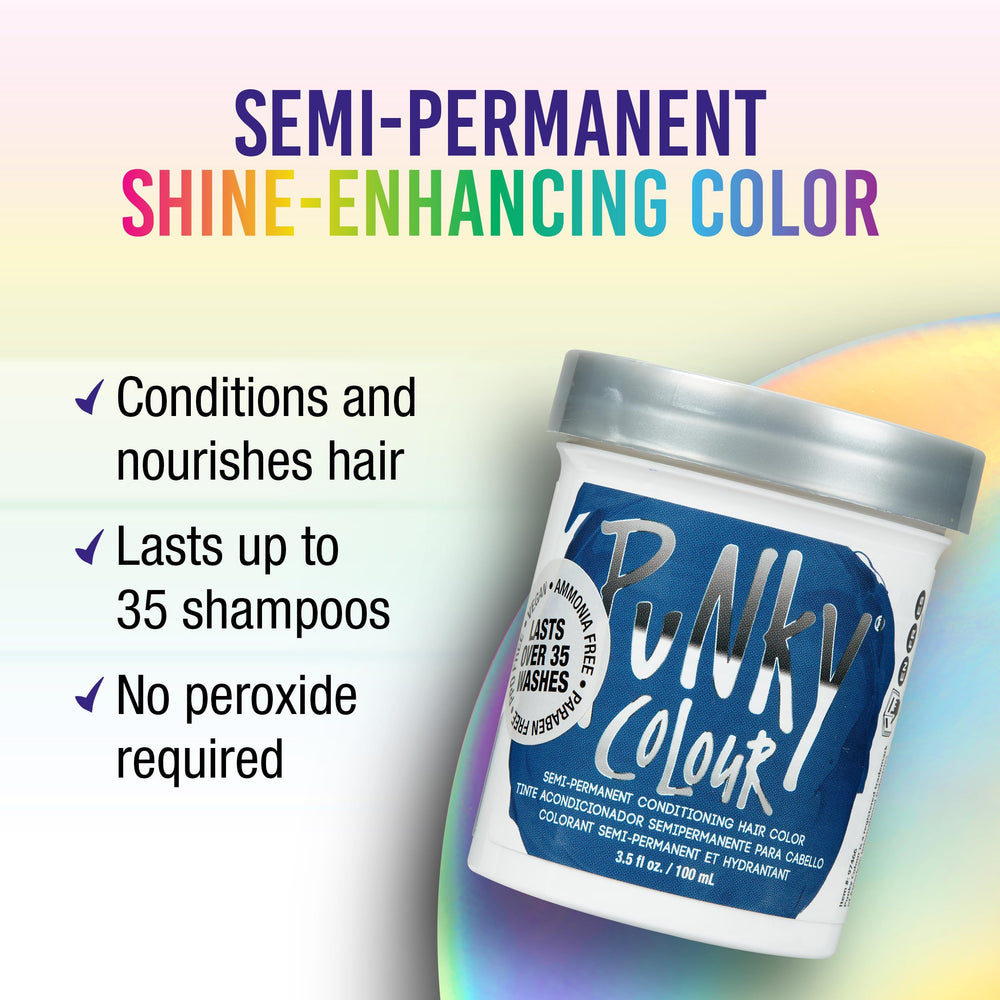 Midnight Blue Semi Permanent Conditioning Hair Color, 3.5oz