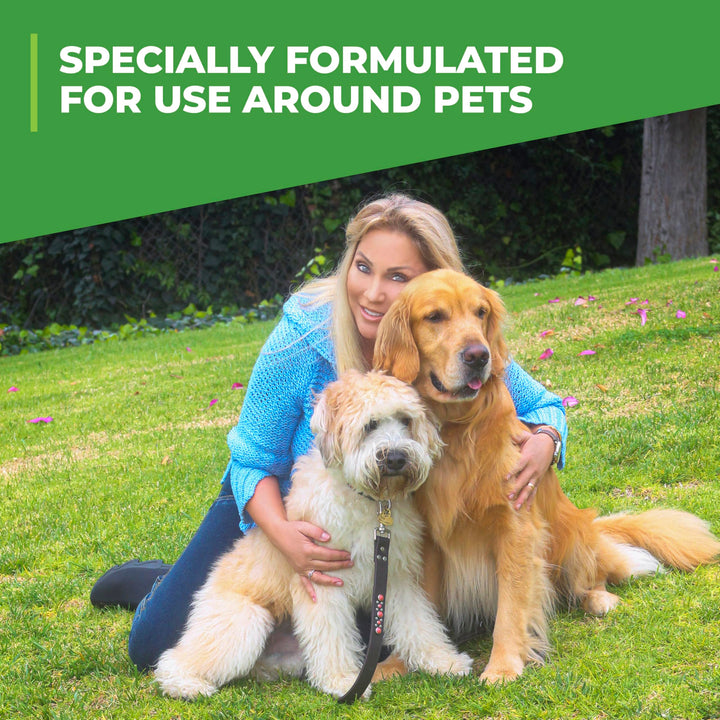Outdoor Odor Eliminator for Pets, Dogs, Ideal for Artificial Grass & Patio (32 oz Hose End Sprayer & 1 Gallon Refill)
