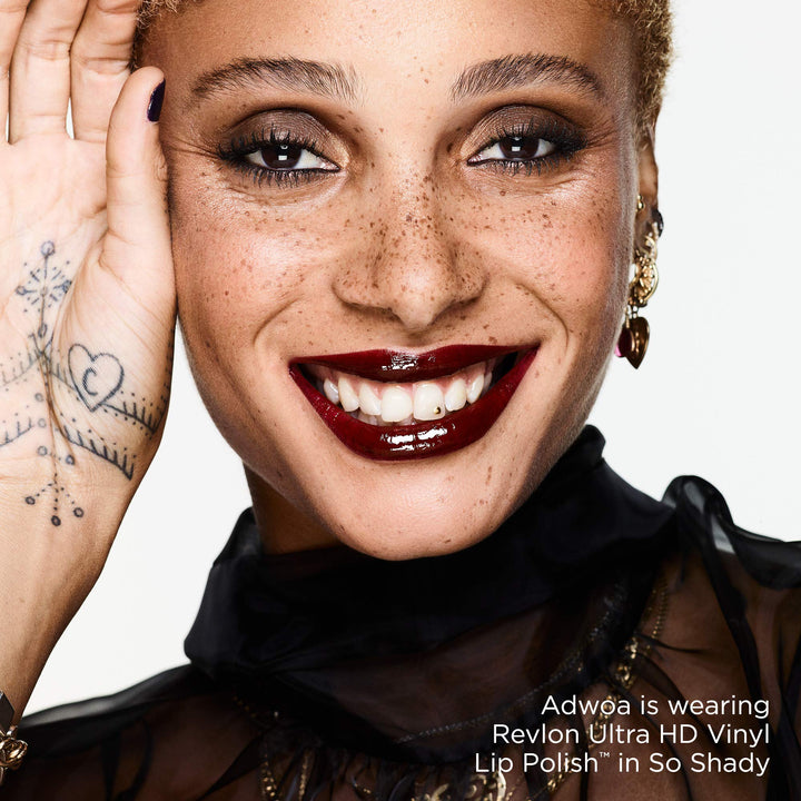 Revlon Ultra HD Vinyl Lip Polish, Liquid Lipstick with Aloe Leaf Extract and Vitamin E, 905 She’s on Fire, 0.16 oz