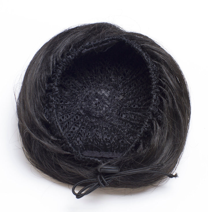 Synthetic Hair Bun Extension Donut Chignon Hairpiece Wig (4# Dark Brown)