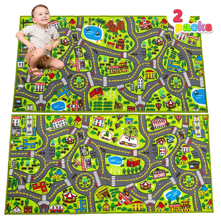 Play Mat 80 x 150 cm for Children from 3 Years Old Large Circuit Mat for Games Room