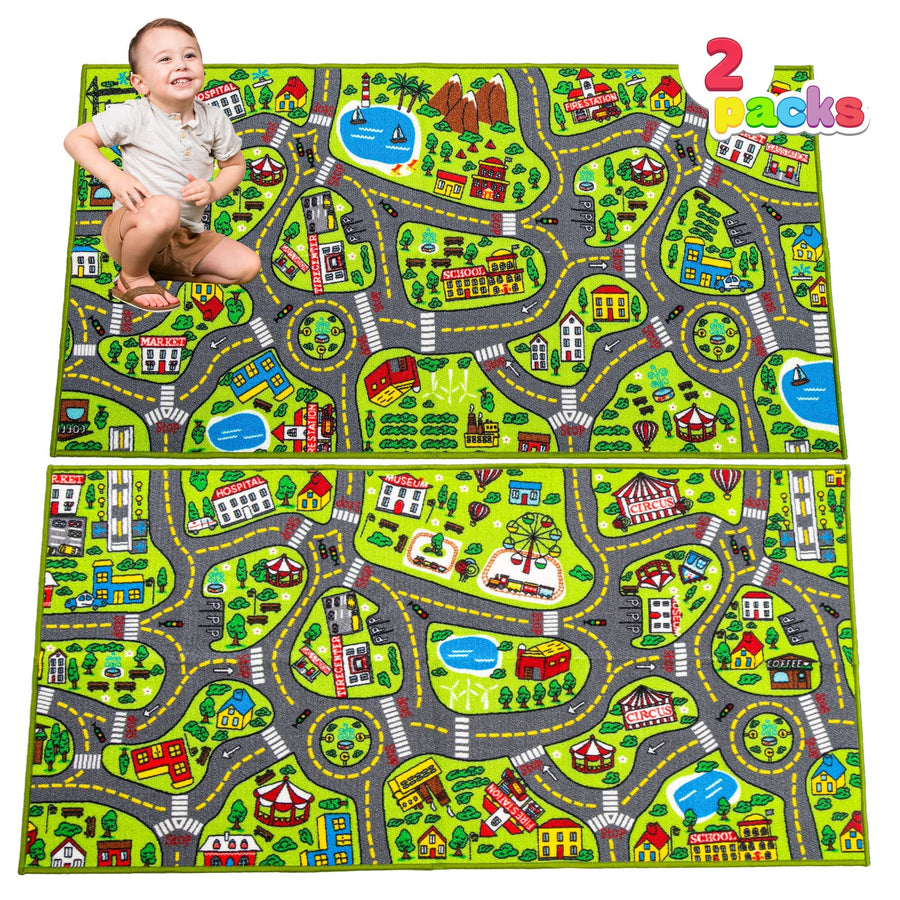 Play Mat 80 x 150 cm for Children from 3 Years Old Large Circuit Mat for Games Room