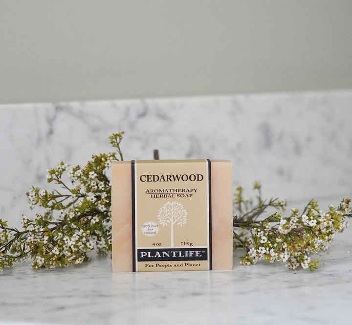 Cedarwood 100% Pure & Natural Aromatherapy Herbal Soap- 4 oz (113g)