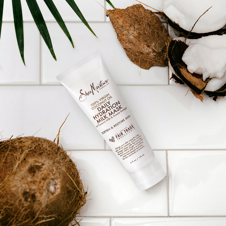 SheaMoisture 100% Virgin Coconut Oil Daily Hydration Milk Mask, 4 Ounce