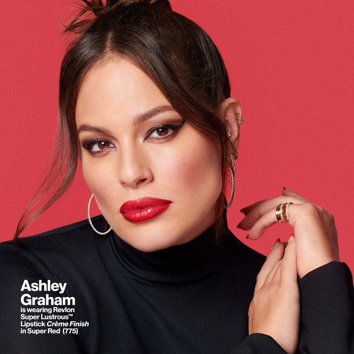 Revlon Super Lustrous Lipstick with Vitamin E and Avocado Oil, Pearl Lipstick in Red, 782 Ruby Attitude, 0.15 oz
