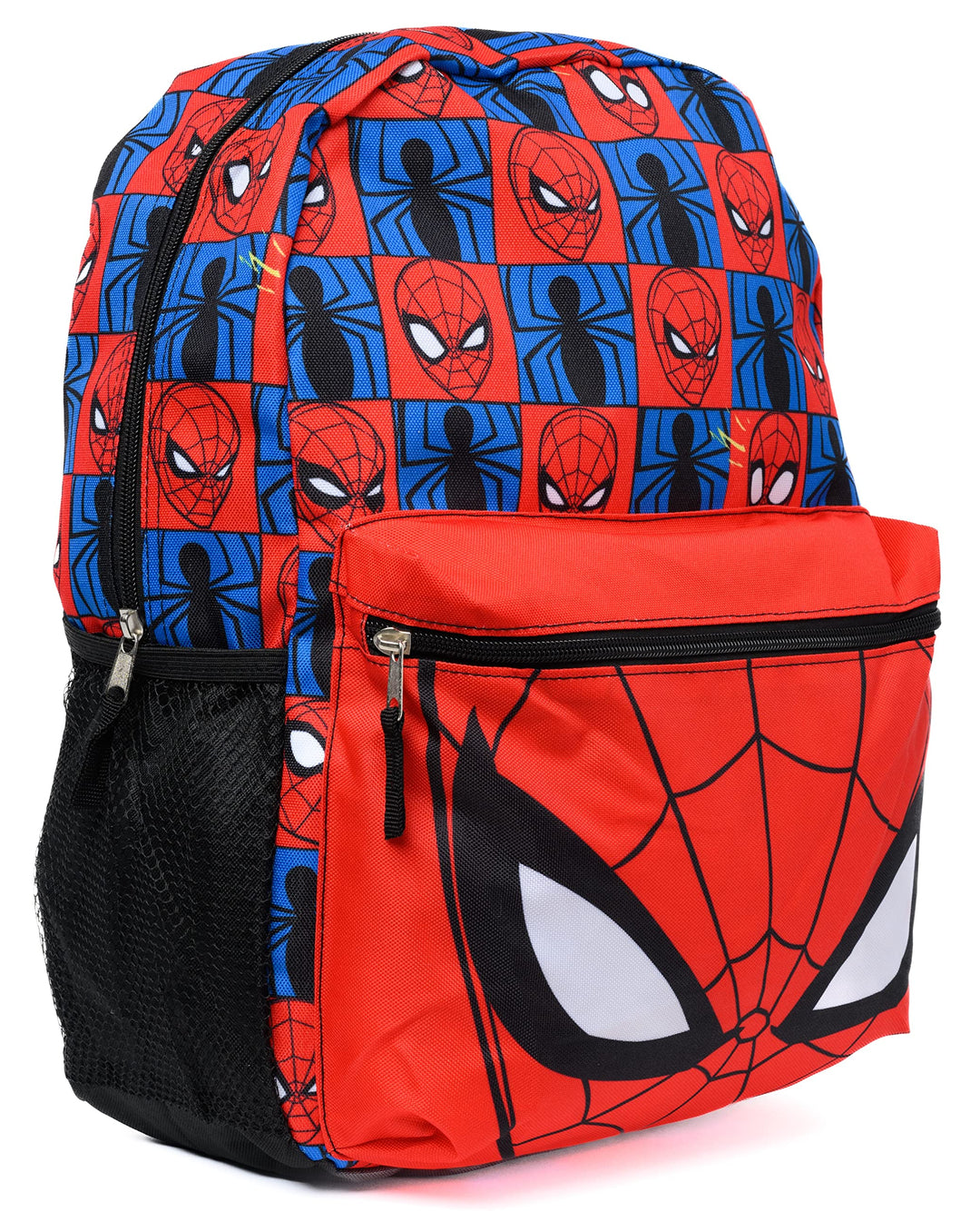 Spider-Man 16 Backpack Cargo Bag All Over Print Side Mesh Pockets Red