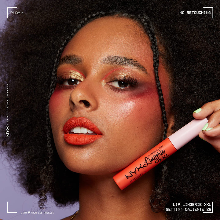PROFESSIONAL MAKEUP Lip Lingerie XXL Matte Liquid Lipstick - Gettin Caliente (Bright Red Orange)