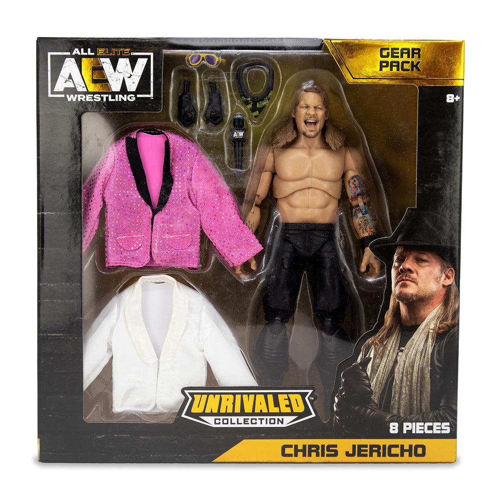 All Elite Wrestling Unrivaled Collection Chris Jericho Gear Pack - 6.5-Inch Action Figure - Series 5 - Amazon Exclusive