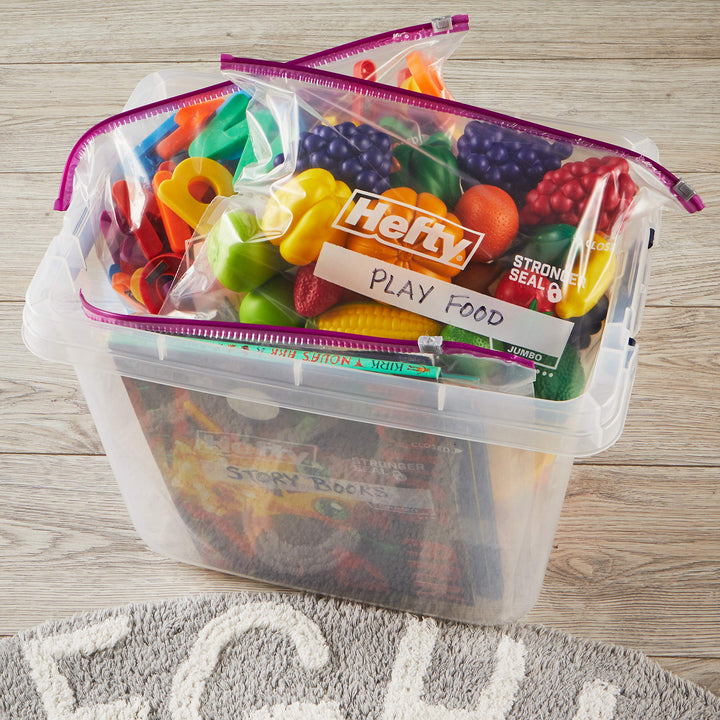 Slider Jumbo Storage Bags, 2.5 Gallon Size, 10 Count (Pack of 9), 90 Total