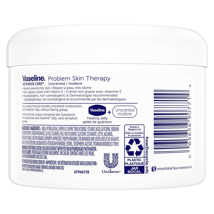 VASELINE Problem Skin Therapy Unscented Moisturizer Cream 220 ml (7.44 oz)