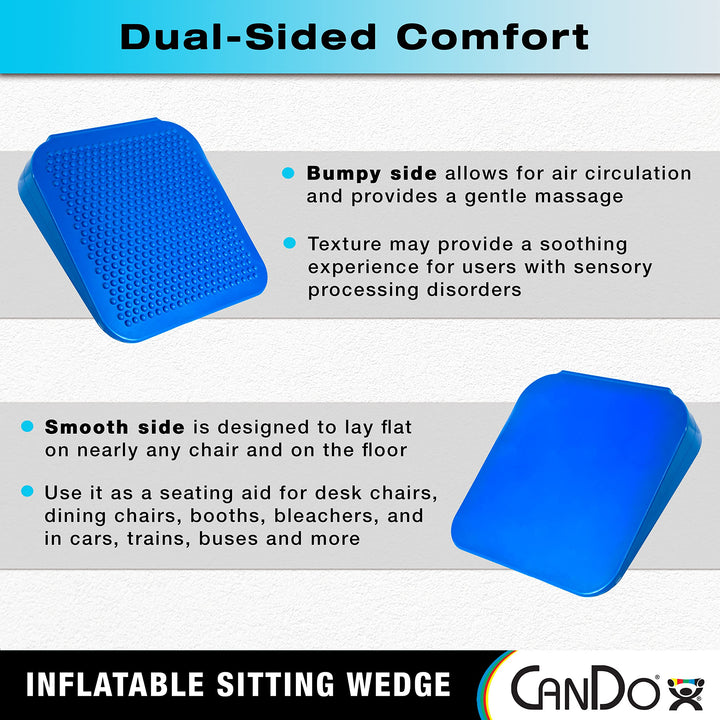 Sitting Wedge Active Seat Wobble Cushion for Posture, Back Pain, Restlessness, Stress Relief and Anxiety, Child Size, 10 x 10