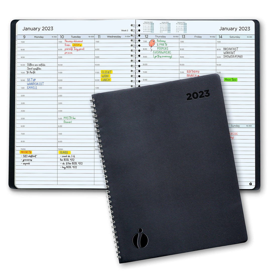 2023 Planner Weekly and Monthly – Hourly Appointment Book 2023 – Softcover, Twin-Wire Binding – Teacher Planner, Simple Design for Productivity – 8.5 x 11