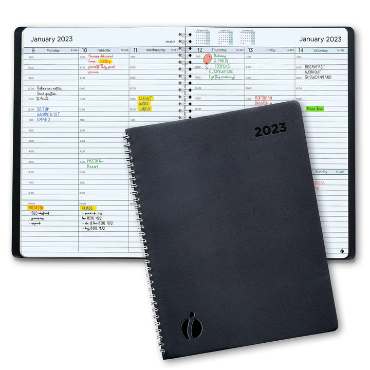 2023 Planner Weekly and Monthly – Hourly Appointment Book 2023 – Softcover, Twin-Wire Binding – Teacher Planner, Simple Design for Productivity – 8.5 x 11
