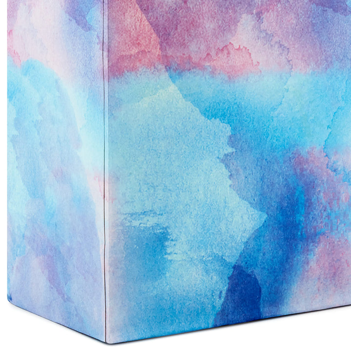 6 Small Easter Gift Bag Bundle (8 Bags, 4 Watercolor Tie-Dye Designs in Pink, Purple, Blue, Green) for Birthdays, Mother's Day, Teachers and More