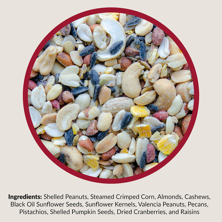 Fruit and Nut Wild Bird Seed - High Energy Wild Bird Food Mix - Attracts Woodpeckers, Chickadees & Other Songbirds - 20 lb bag