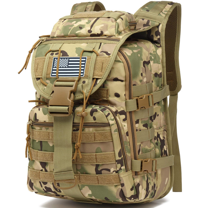 Camo Tactical Backpack for Men, Military Survival Army Backpacks for Camping Hiking Trekking
