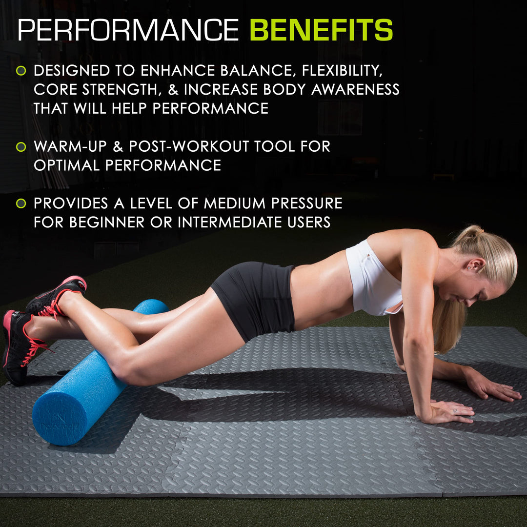 Flex Foam Rollers for Muscle Massage, Physical Therapy, Core & Balance Exercises Stabilization