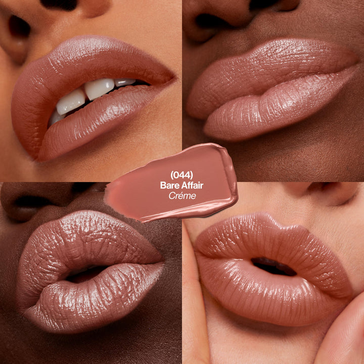 Revlon Super Lustrous Lipstick, High Impact Lip Color with Moisturizing Creamy Formula, Infused with Vitamin E and Avocado Oil in Nude/Brown, Matte Finish - Bare Affair (044)