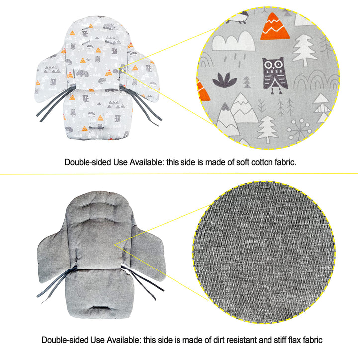 Highchair Cushion Insert Baby High Chair Cover Pad Chair Seat Cushion Liner Mat Padding Wooden Highchair Protection Pad