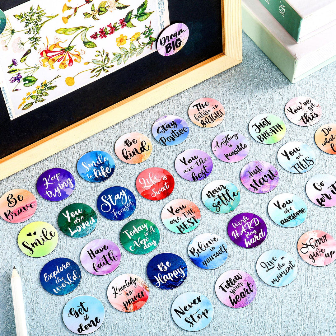 35 Pcs Inspirational Refrigerator Magnets Christian Motivational Fridge Magnets Round Quotes Spiritual with Bible Verse Positive Magnets for Fridge Locker Supplies Religious Bulk(Encouragement Words)