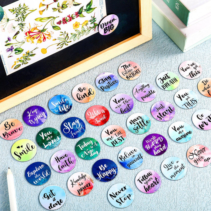 35 Pcs Inspirational Refrigerator Magnets Christian Motivational Fridge Magnets Round Quotes Spiritual with Bible Verse Positive Magnets for Fridge Locker Supplies Religious Bulk(Encouragement Words)