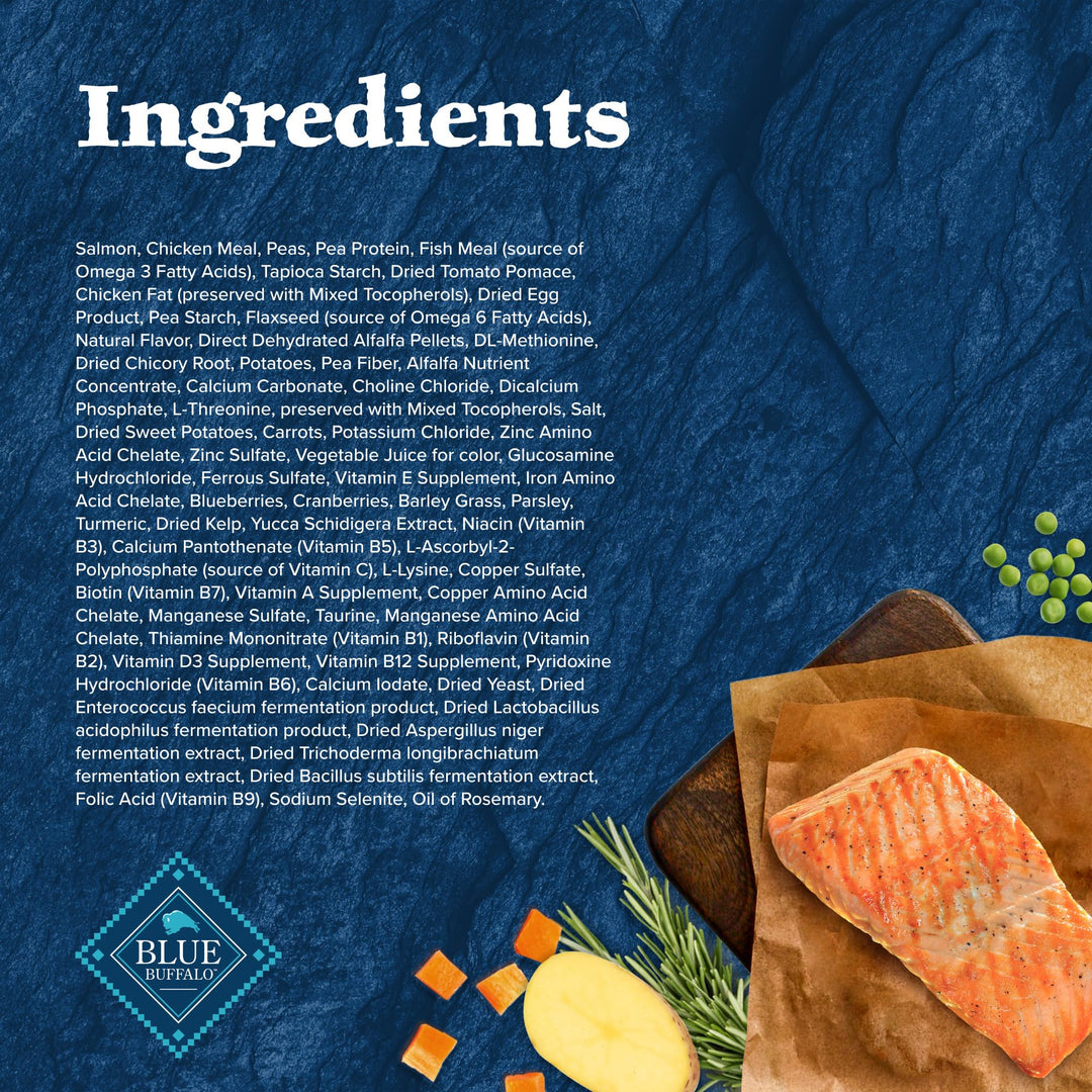 Wilderness Adult High-Protein Dry Dog Food with Real Salmon, Grain-Free, Made in the USA with Natural Ingredients, Salmon, 24-lb Bag