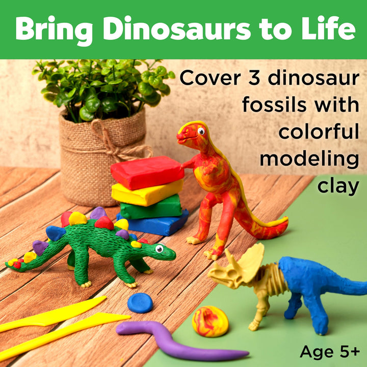 Create with Clay Dinosaurs - Build 3 Dinosaur Figures with Modeling Clay, small