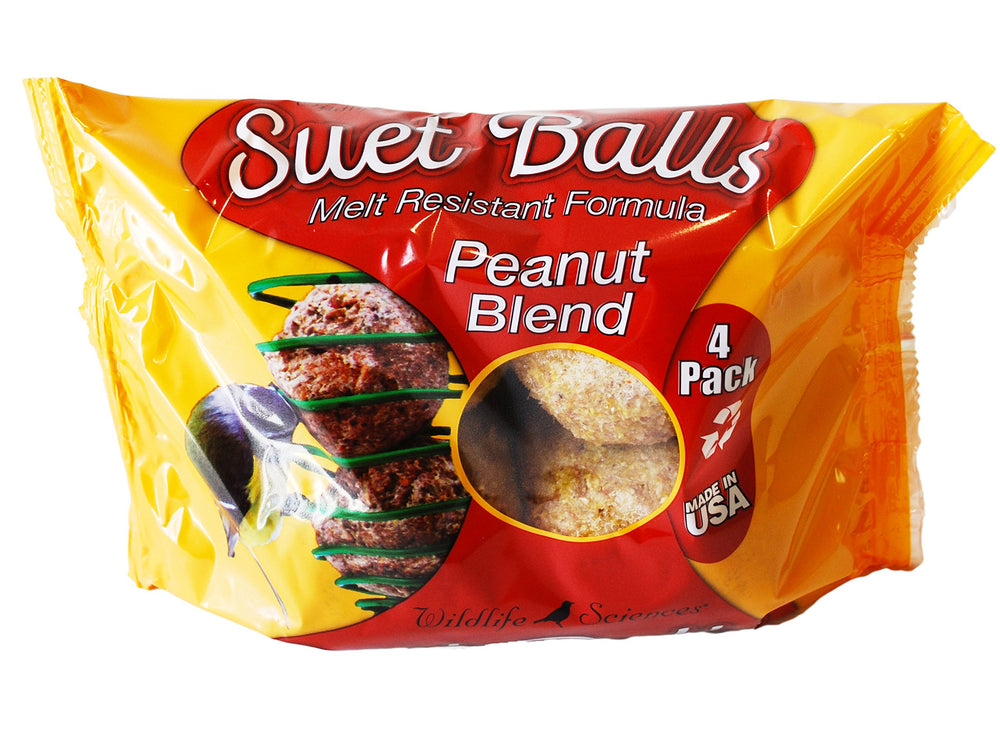 Melt Resistant Suet Balls Variety 16 Pack, 4 Wrapped Packs of 4 Bird Suet Balls