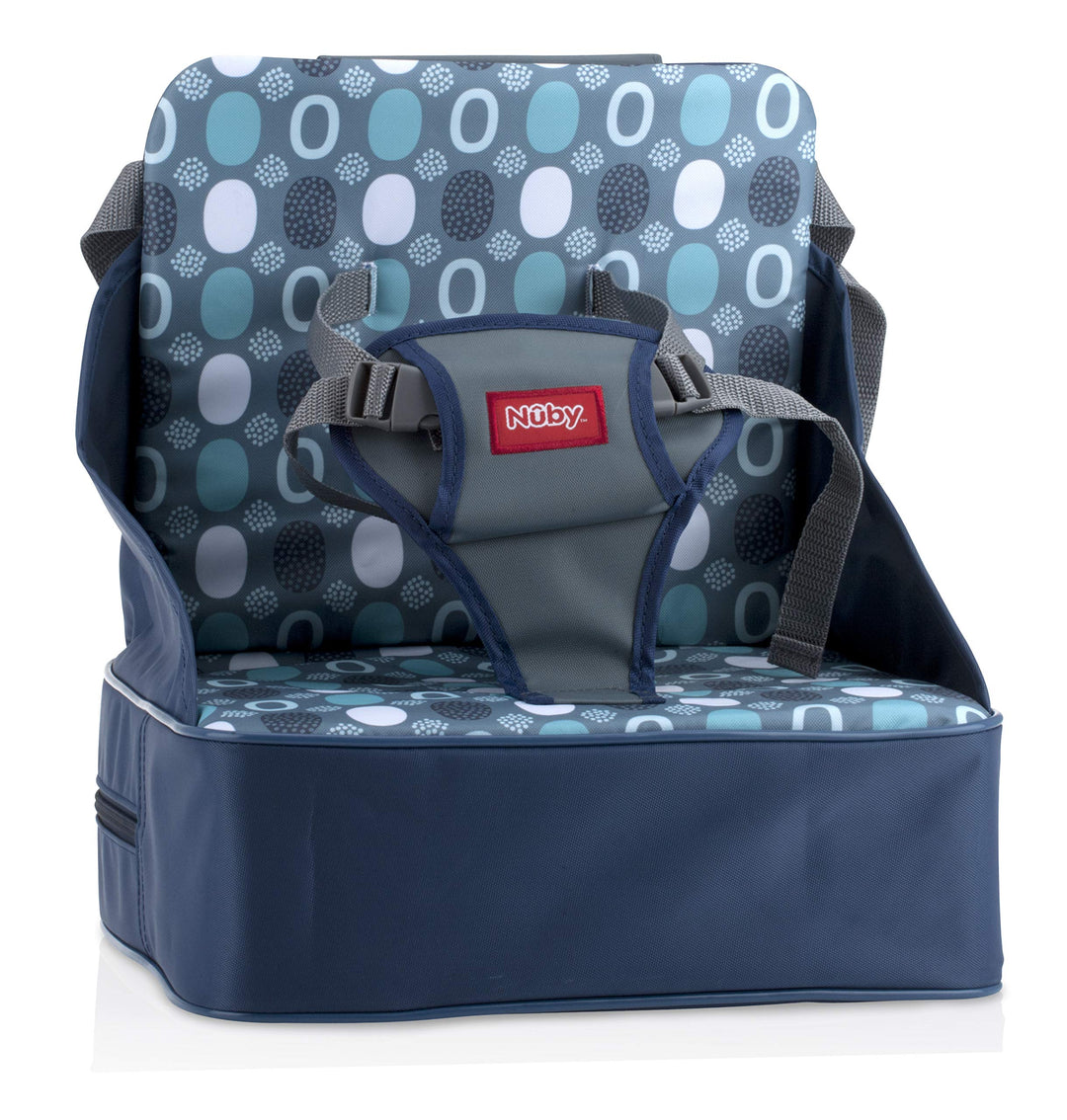 Easy Go Booster Seat - Travel Booster Seat for Babies and Toddlers - Holds Up To 50 Pounds - 9+ Months - Blue