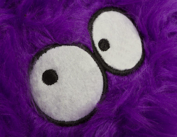 Furballz Squeaky Plush Ball Dog Toy, Chew Guard Technology - Purple, Large