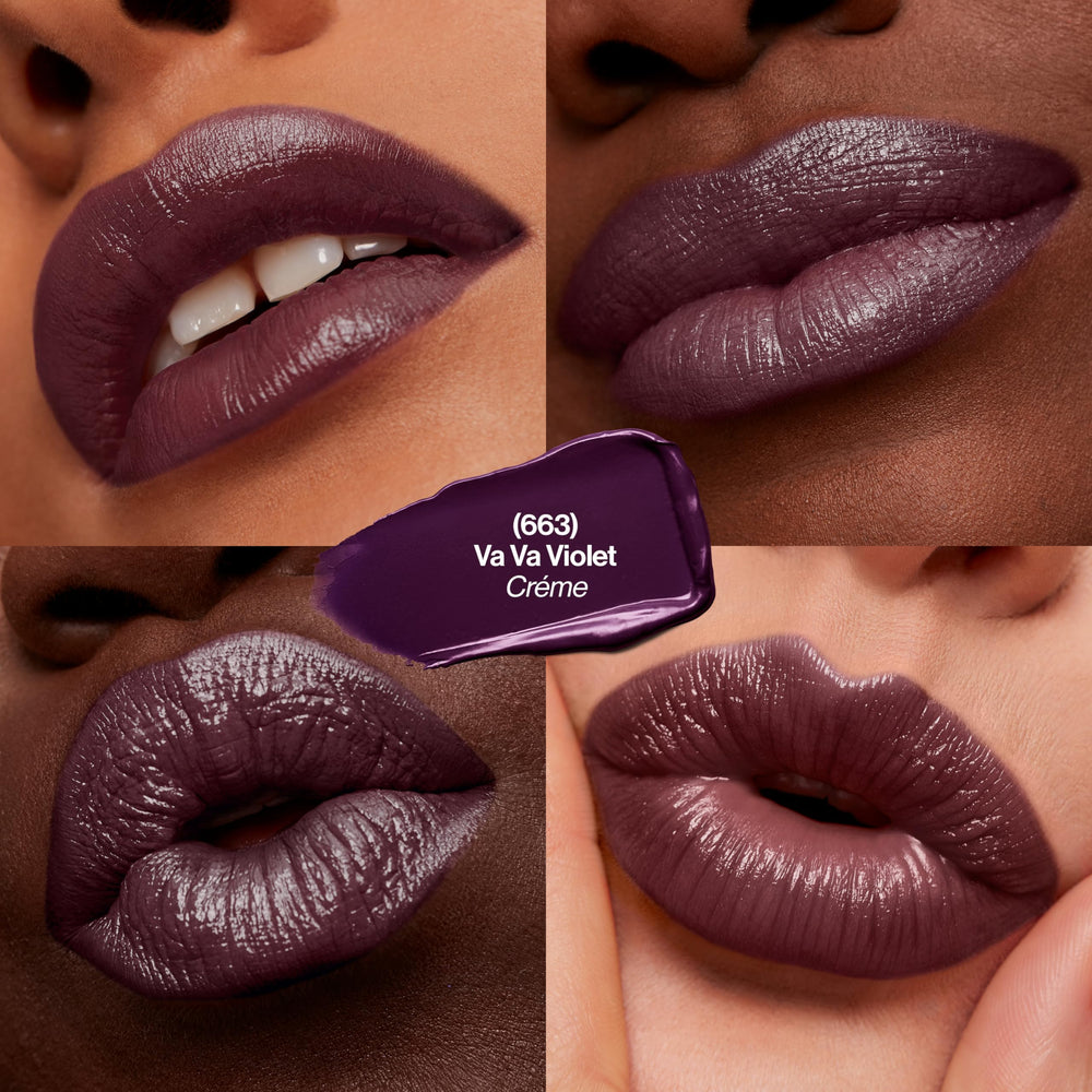 Revlon Super Lustrous Lipstick, High Impact Lipcolor with Moisturizing Creamy Formula, Infused with Vitamin E and Avocado Oil in Plum / Berry, Va Va Violet (663)