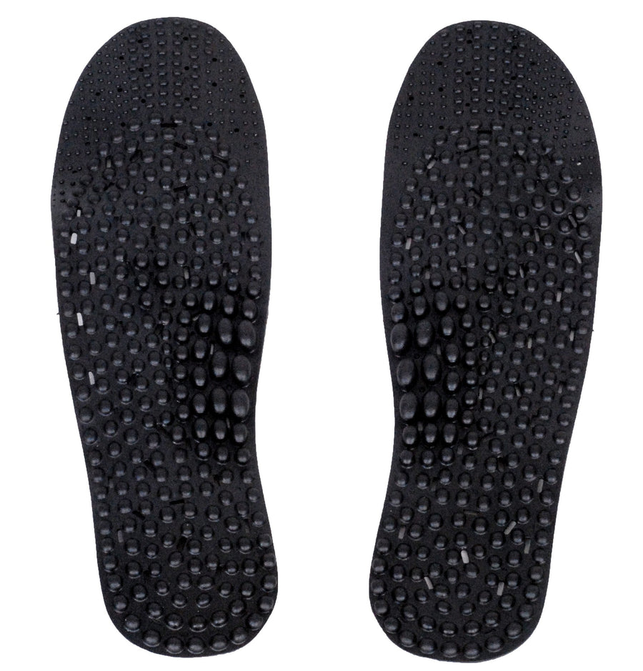 Charcoal Anti Ordor Acupuncture Foot Massage Insoles (Trim to Fit: men's size 6-10/ women's size 7-11)