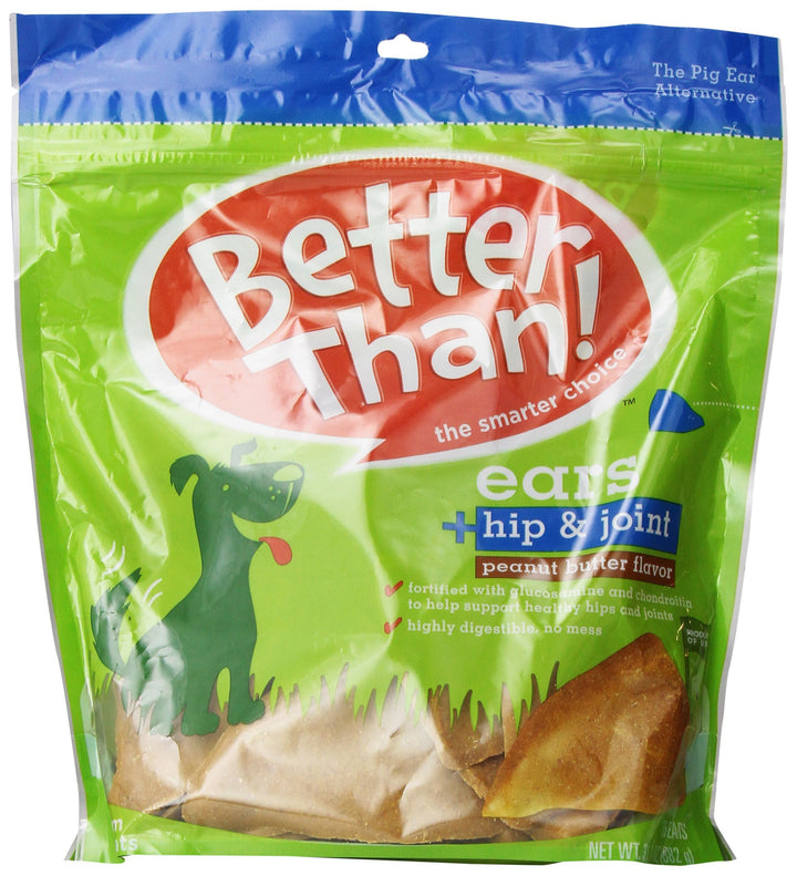 Ears Premium Dog Treats, Hip & Joint Peanut Butter Flavor, 36 Count Pouch
