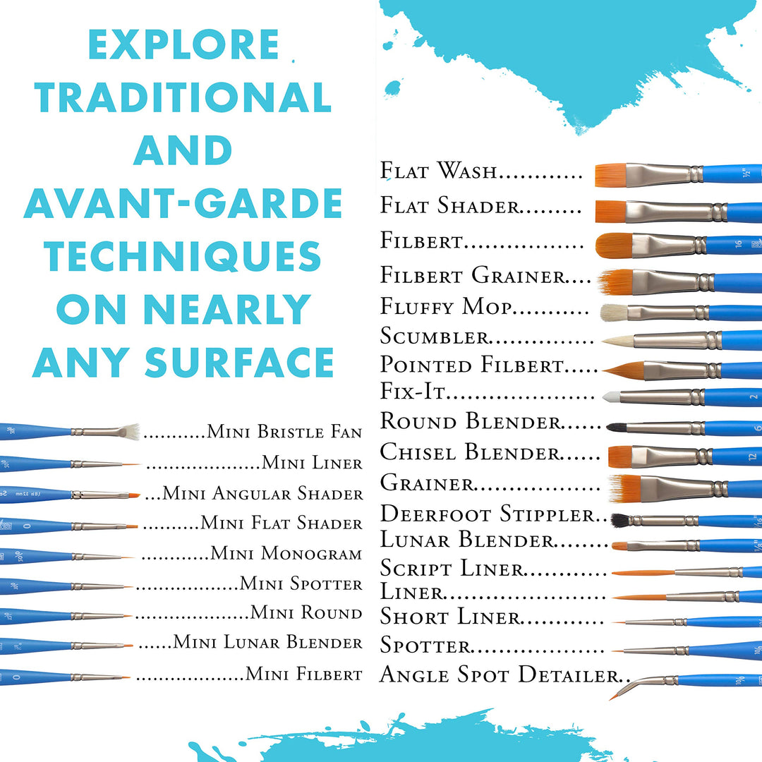 Select Artiste Paintbrush, Size 20/0 inch, Blue
