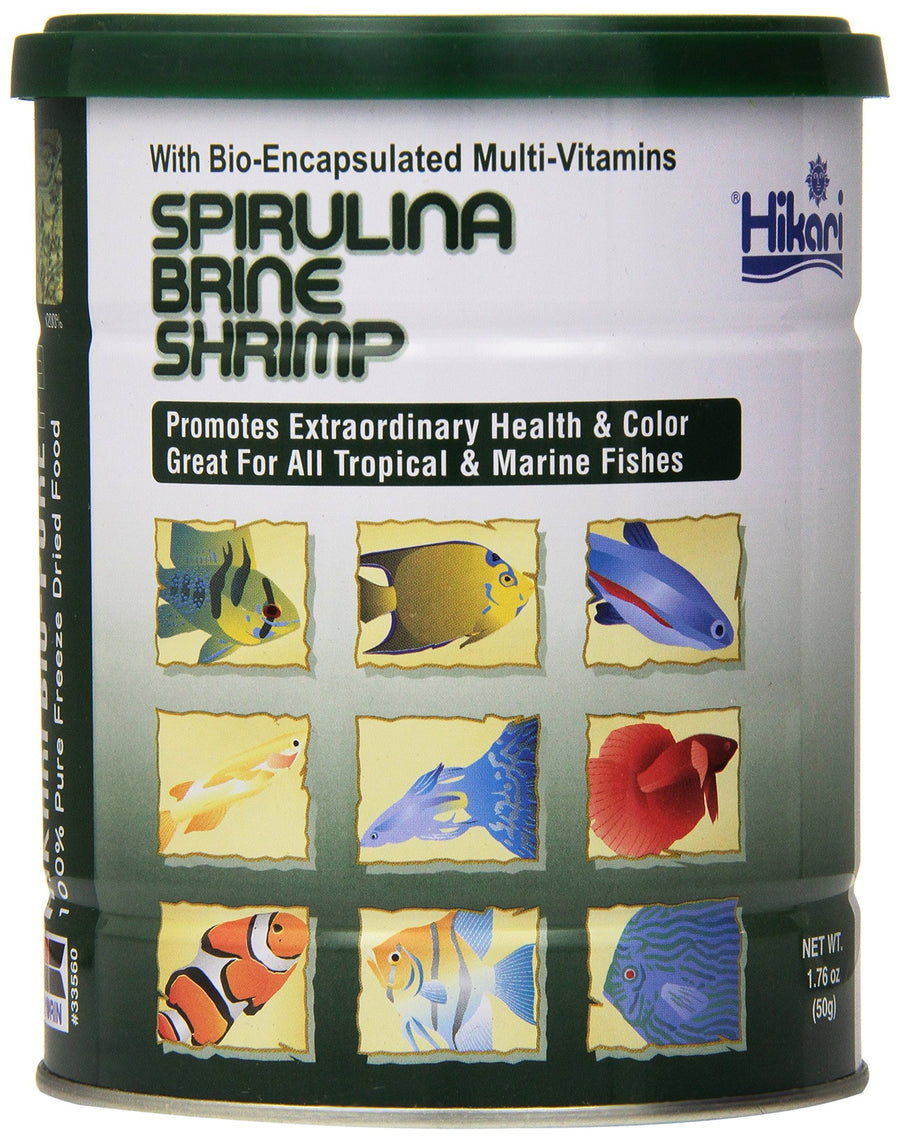 Bio-Pure Freeze Dried Spirulina Brine Shrimp Cubes for Pets, 1.76-Ounce
