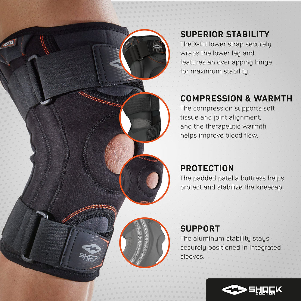 870 Knee Brace, Knee Support for Stability, Minor Patella Instability, Meniscus Injuries, Minor Ligament Sprains for Men & Women, Sold as Single Unit (1)