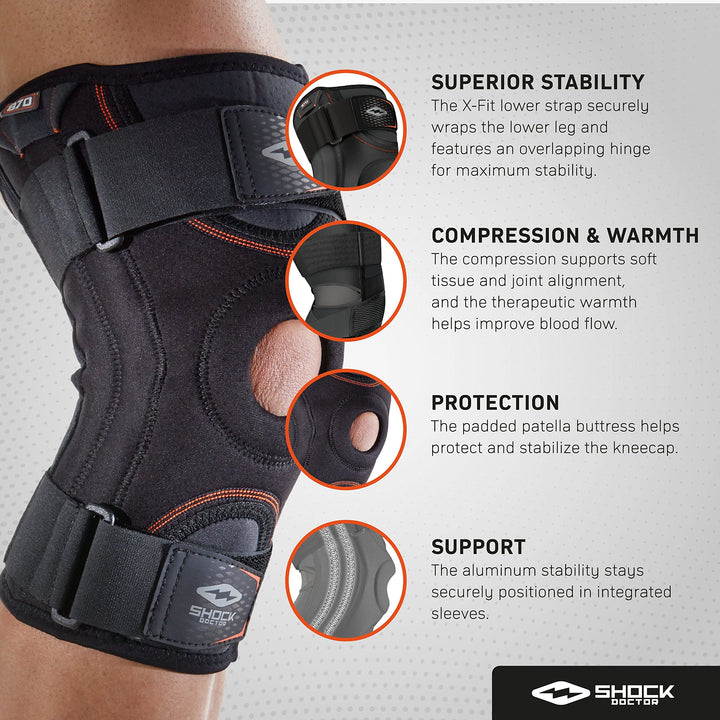 870 Knee Brace, Knee Support for Stability, Minor Patella Instability, Meniscus Injuries, Minor Ligament Sprains for Men & Women, Sold as Single Unit (1)