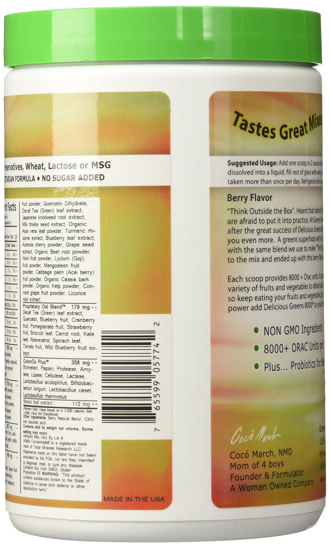 Greens World Delicious Greens 8000 Berry - 10.6 oz
