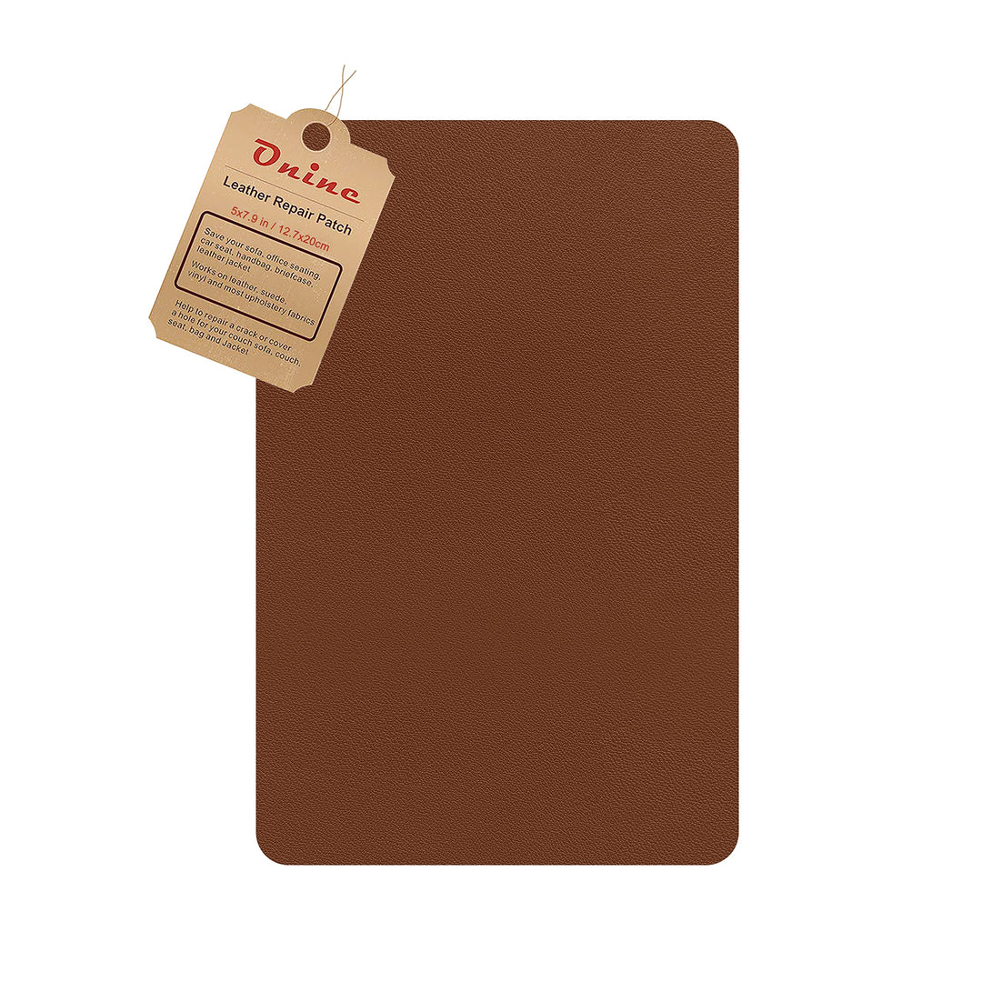 Leather Repair Patch,Self-Adhesive Couch Patch,Available Anti Scratch Leather 5”X7.9”(12.7cm x 20cm) Peel and Stick for Sofas, Car Seats Hand Bags Jackets(Brown)